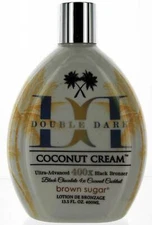 Brown Sugar Double Dark Coconut Cream with 400X Black Bronzer Tanning Lotion