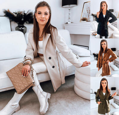 Mantel Blazer Langarm Basic Unifarbe Knopf Clasics Damen DSTREET Universal