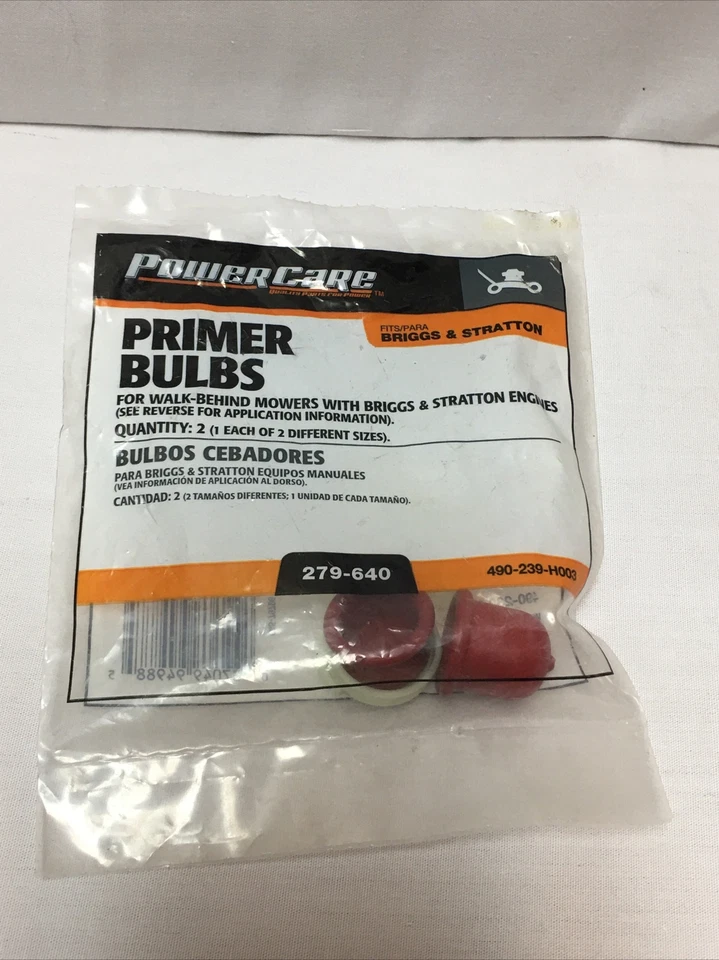 Briggs & Stratton Primer Bulbs 279-640 2-Pack Power Care 490-239-H002 - Image 3 of 4