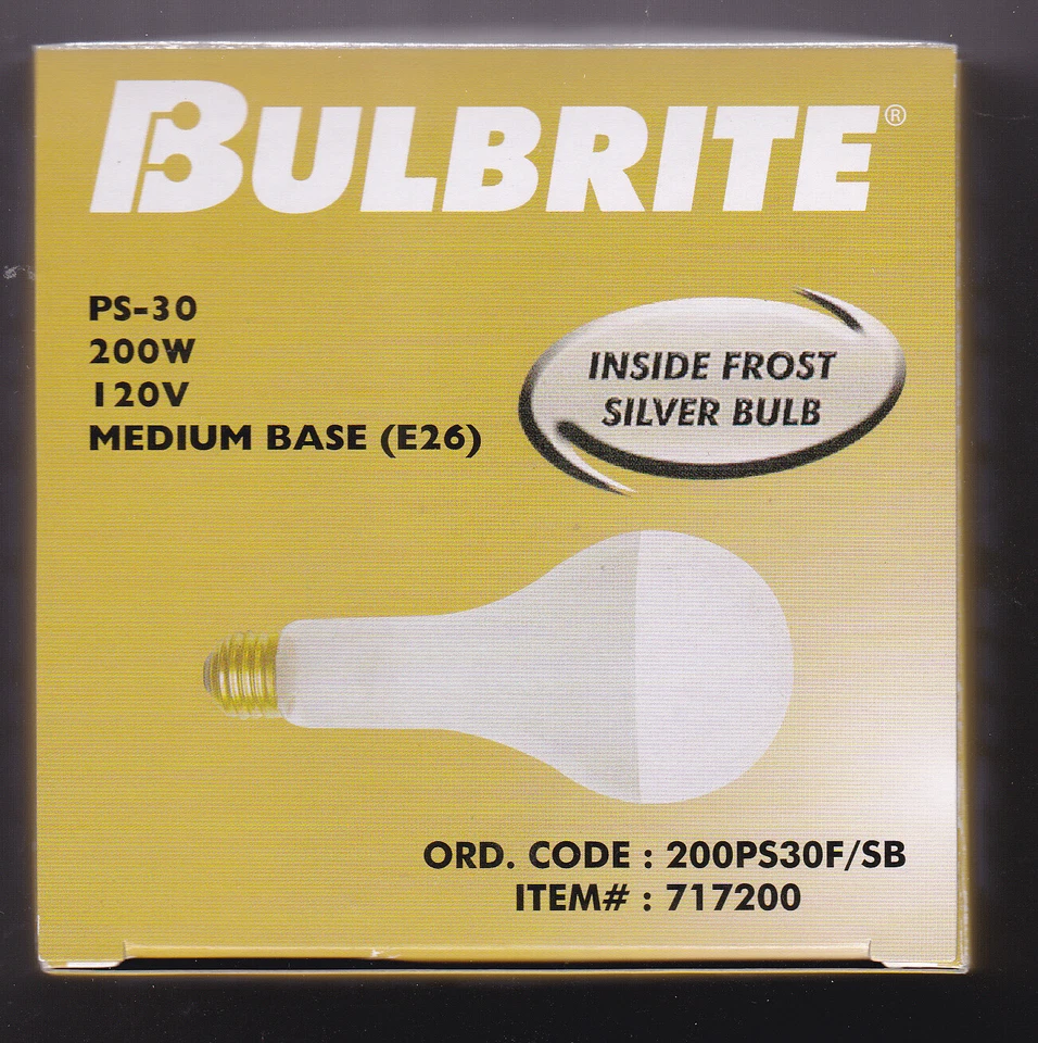 2 BULBRITE Inside Frost Silver Light Bulb PS-30 200 W 120 V Medium Base (E26) - Image 4 of 4