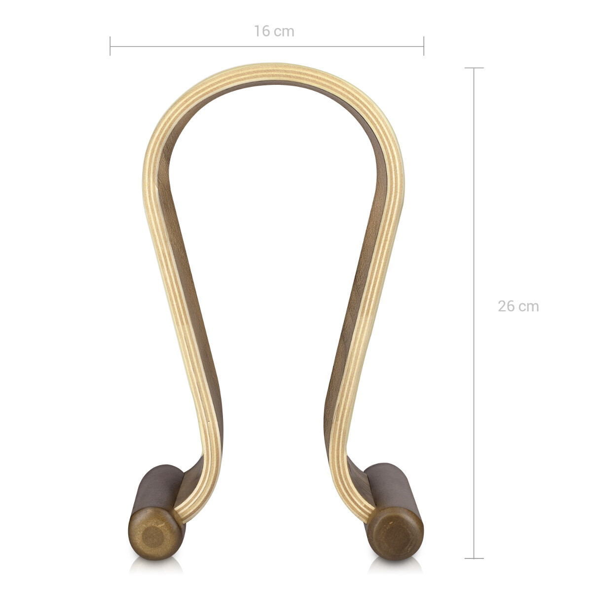 Support Pour Casque En Bois De Noyer Et Métal - Porte-casque De Bureau Amovible Et Antidérapant - 11