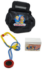 Fisher-Price 1987 Fisher-Price Medical Kit Bag, Stethoscope, Bandages Box 