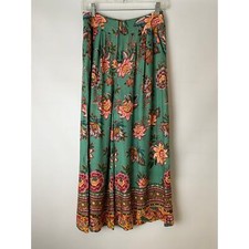 Farm Rio Cropped Wide Leg Pants Size XS Wedgewood Pattern  NWT