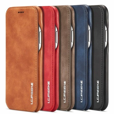 Premium Wallet Phone Case for IPhone SE2 Xr X Xs Card Holder Flip Leather Cover 