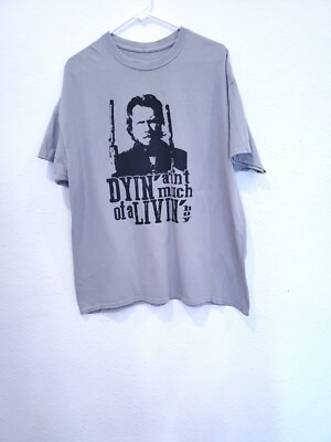 The Man W No Name Gray T-Shirt Size Large Clint Eastwood