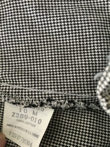 Lee Black White Houndstooth Walking Knee Length High Waisted Shorts Size 10M - Picture 5 of 6