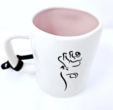 Rae Dunn Disney Princess Beauty &The Beast Rose Mug Double Sided True Love Cup