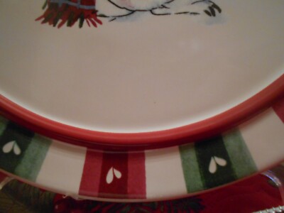 Pfaltzgraff Snow Bear Polar Bear Dessert Relish Plates Set