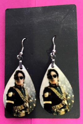 Michael Jackson  1.75 inch Dangling Earrings NICE NEW