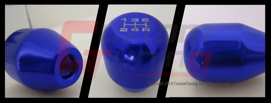 FOR 1988-2000 HONDA CIVIC BLUE DUAL BEND SHORT THROW SHIFTER+ SHIFT KNOB COMBO - Image 3 of 3