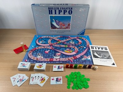 Achterbahn Nilpferd Ravensburger 1988 Vintage Brettspiel Party Würfel