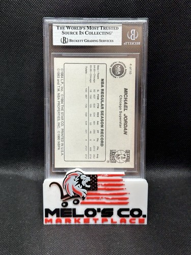 1986 Star Michael Jordan #4 Rookie Michael Jordan BGS 9 Mint! RC Chicago Bulls - Bild 2 von 2