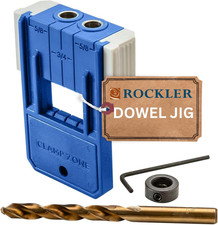 3/8  Doweling Jig Kit W/Drill Bit  Stop Collar Wood Dowel Jig Kit