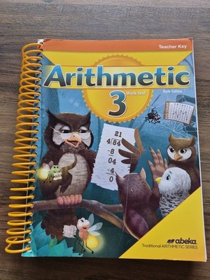Abeka Homeschool Arithmetic Work Book Teachers Key 3rd Grade