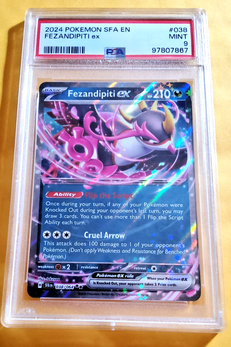 2024 Pokemon SHROUDED FABLE FEZANDIPITI EX #038 PSA 9 Mint