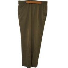 Brooks Brothers 1818 Madison Fit Wool Dress Pants Men  s 35x30 Olive Flat Front