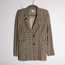 Cabi Pastime Plaid Jacket Blazer Womens 8 Stretch Knit Preppy Work Office Casual