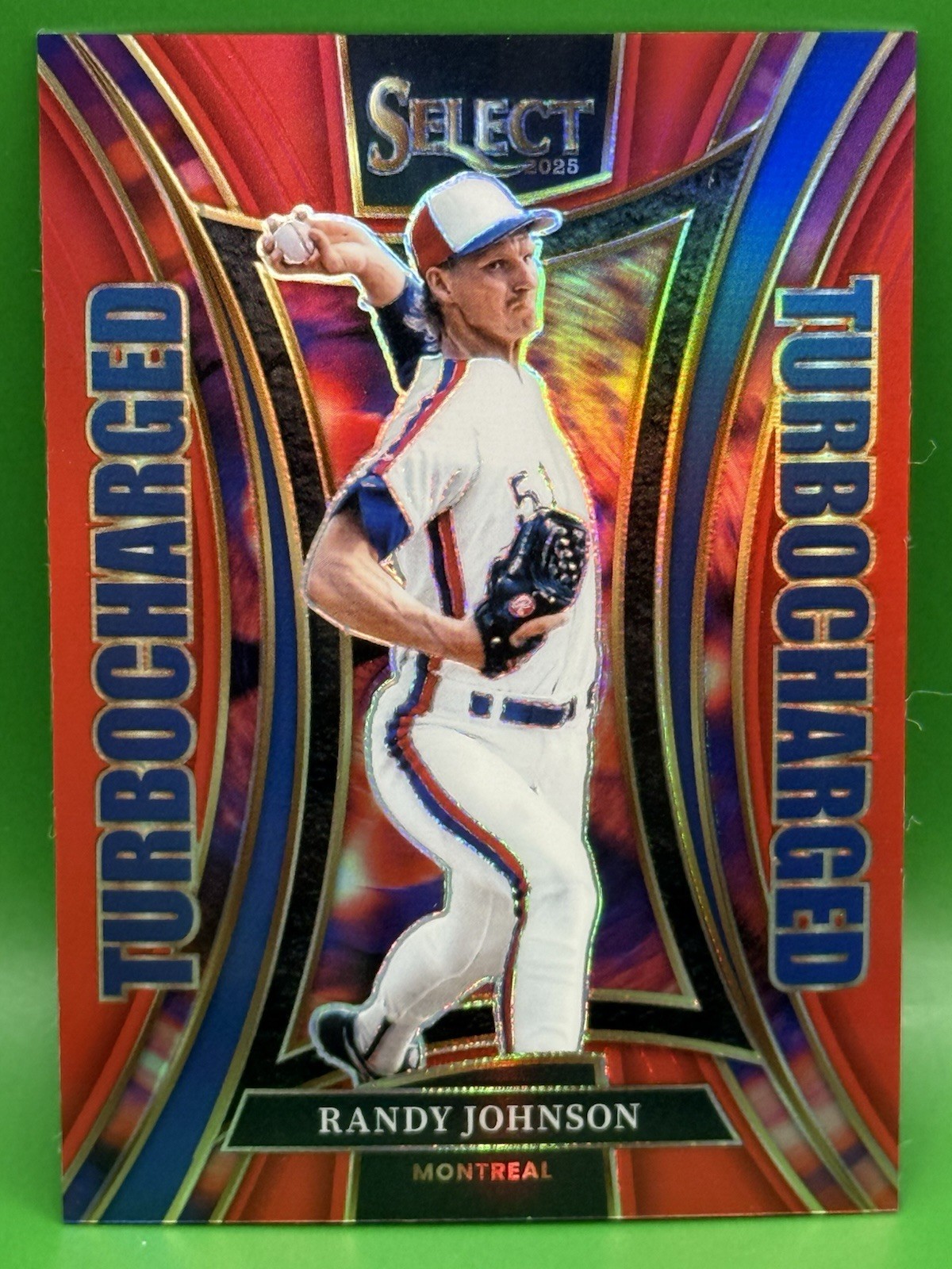 2025 Panini Select Baseball Randy Johnson Turbo Charged #23 Red Prizm /99