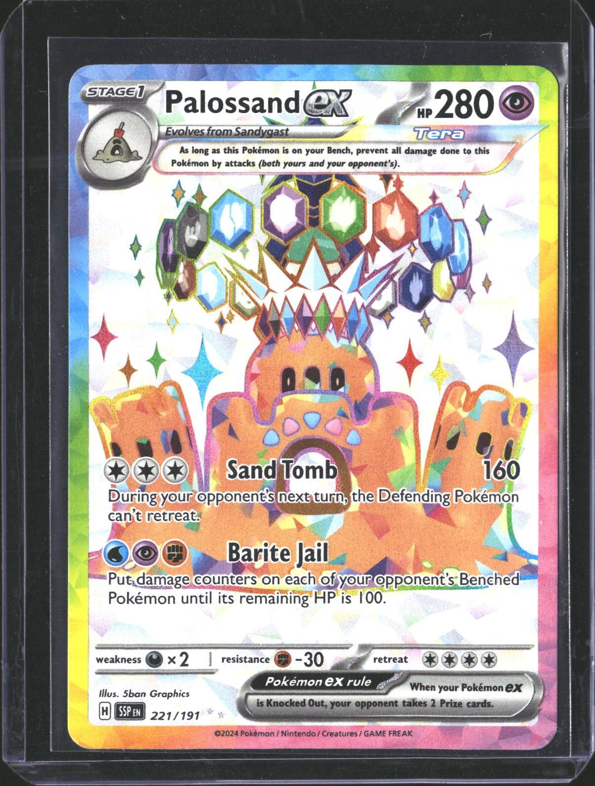Palossand ex 221/191 Ultra Rare Surging Sparks Pokemon NM/M