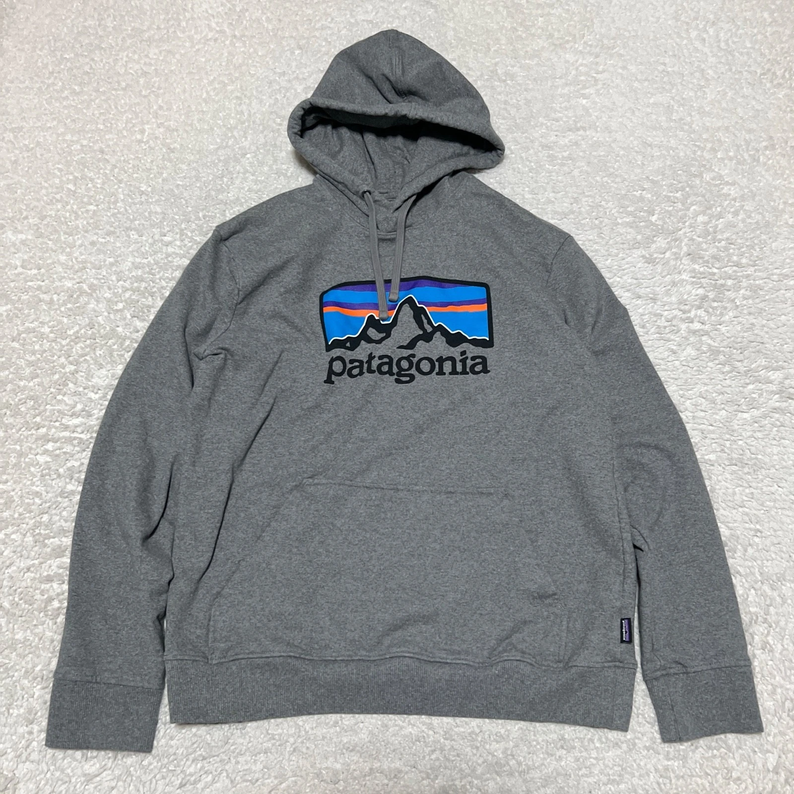 Patagonia Hoodie Men Medium Gray Fitz Roy Horizons Uprisal Sweatshirt Hiking