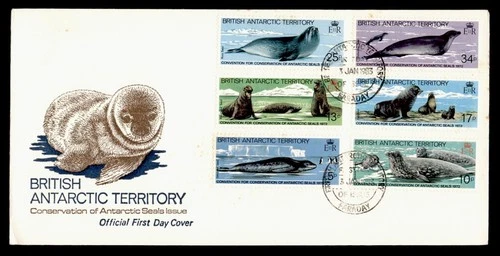 DR WHO 1983 BRITISH ANTARCTIC TERRITORY FDC SEAL COMBO M77211