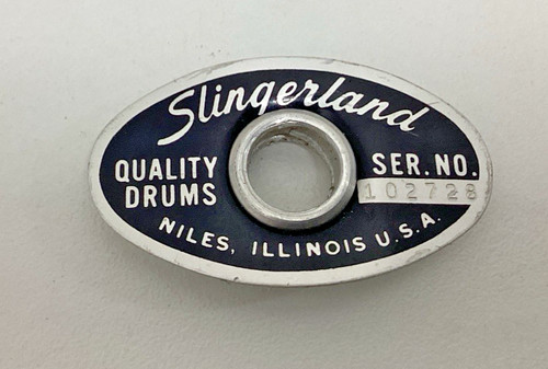 Slingerland Snare Drum Badge Niles # 102728 with Grommet