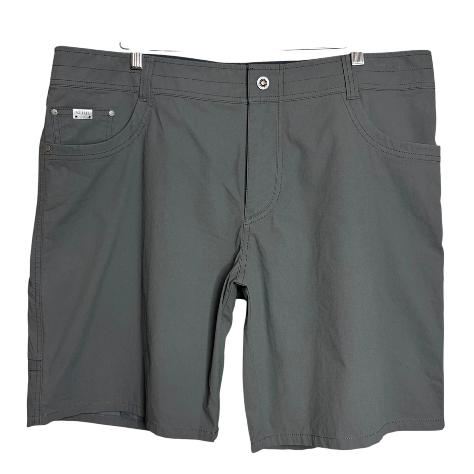 Kuhl Revolvr Shorts Mens 42 x 10 Gotham Gray Outdoor Hiking Travel Stretch