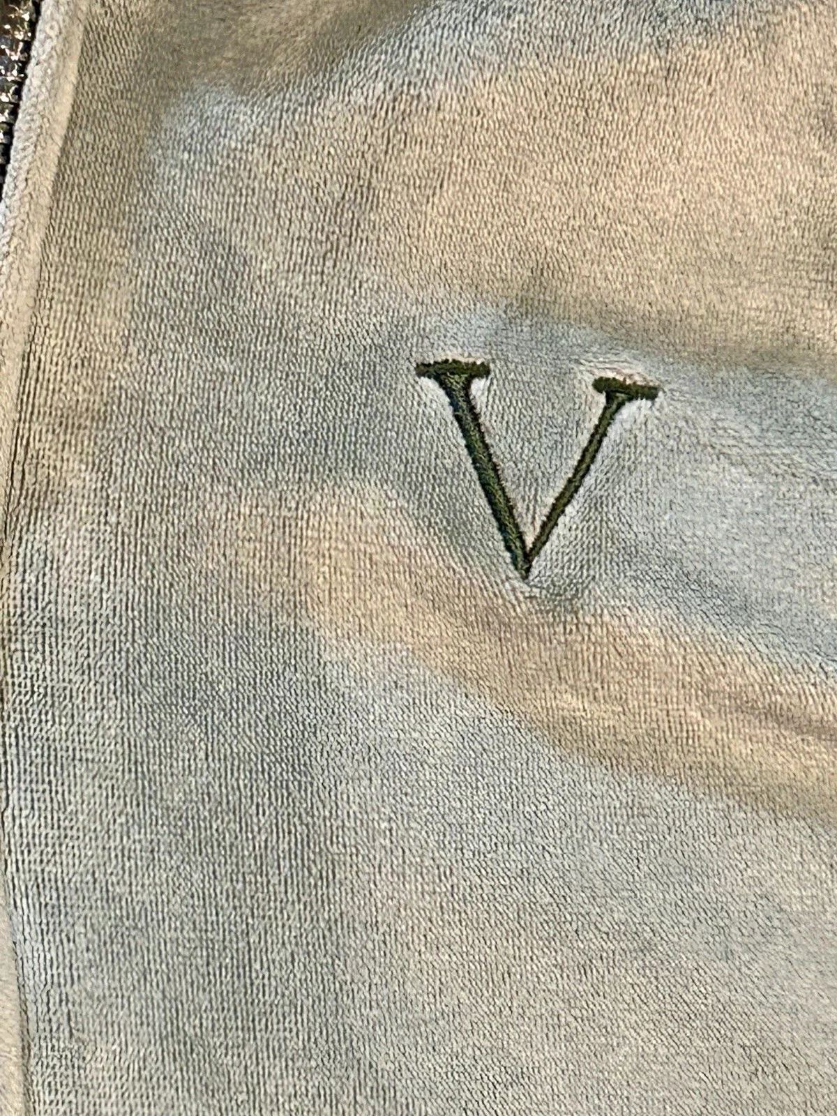 UNDERCOVER Felpa con cappuccio Victoria’s Secret cropped taglia M velluto verde acqua tasche zip intera accogliente morbida