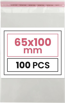 100 Flachbeutel Hochglanz 6,5 x 10 cm mit Klappe (5cm) Peel & Seal PP Tütchen se