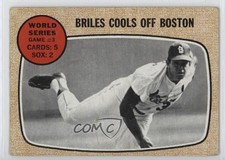 1968 Topps World Series Nelson Briles Game #3 Briles Cools Off Boston #153 1o01