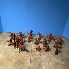 MARX INDIANS 54mm FORT APACHE PLAYSET FIGURES RED/brown Later Production