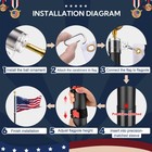 Yescom EZ GO 20FT RV Flag Pole Kit, Telescoping Black Flag Pole w/ Ladder Mount — photo 8
