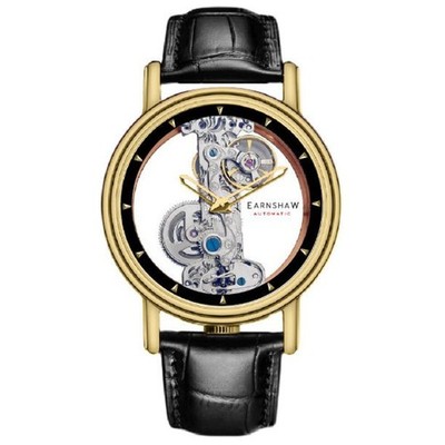 Thomas Earnshaw Bridge Automatic Black Gold Watch - Brand New