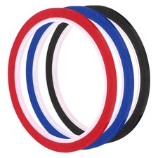 3 Rolls Black,Red,Blue 0.1 Inch x 55 Yards PET Film Whiteboard Tape 3mm x 50m