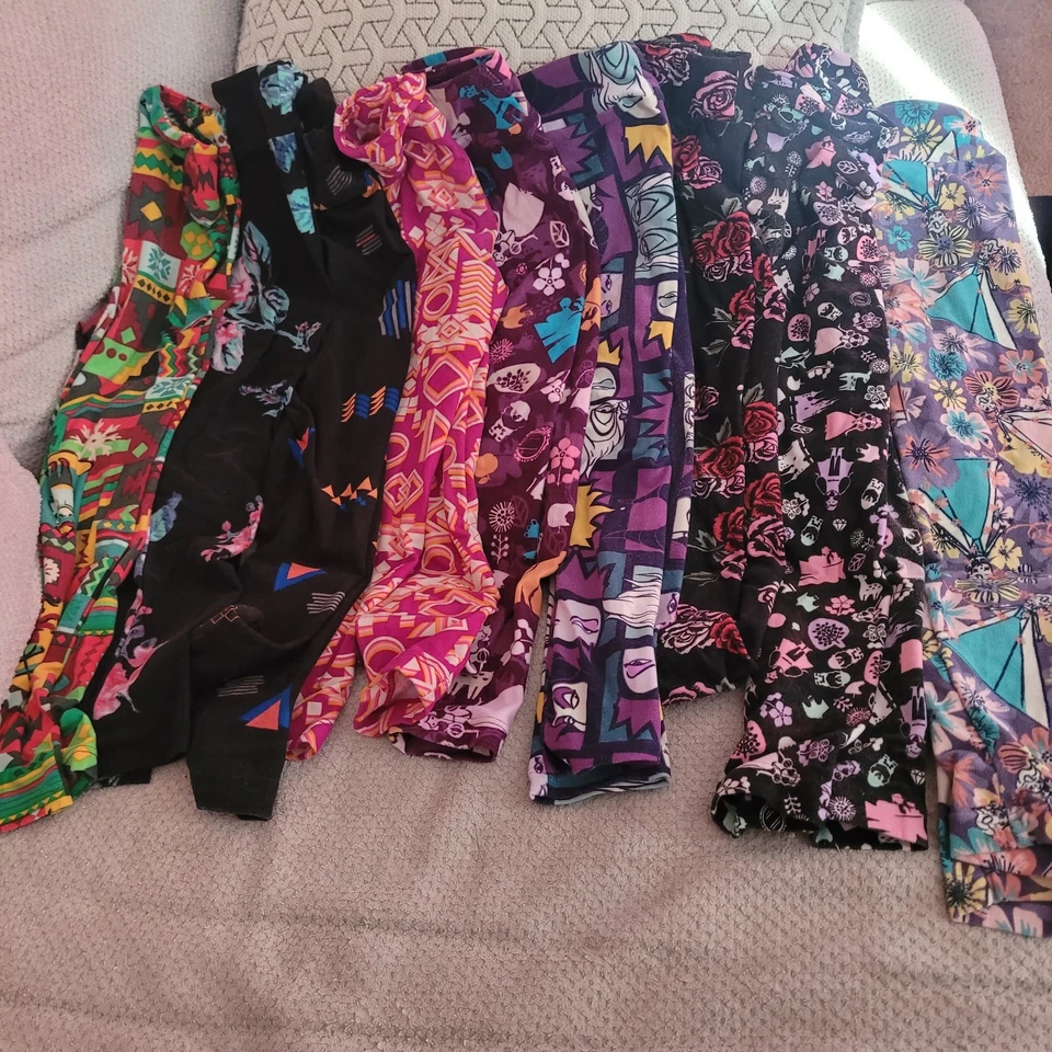 Little Girls LuLaRoe Leggings Lot - Image 2 of 4