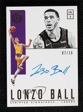 2018-19 Panini Encased Scripted Signatures Gold 2/10 Lonzo Ball #SC-LBL Auto 7zf