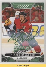 2019-20 Upper Deck MVP Green Script Mikael Backlund #23 READ fn5