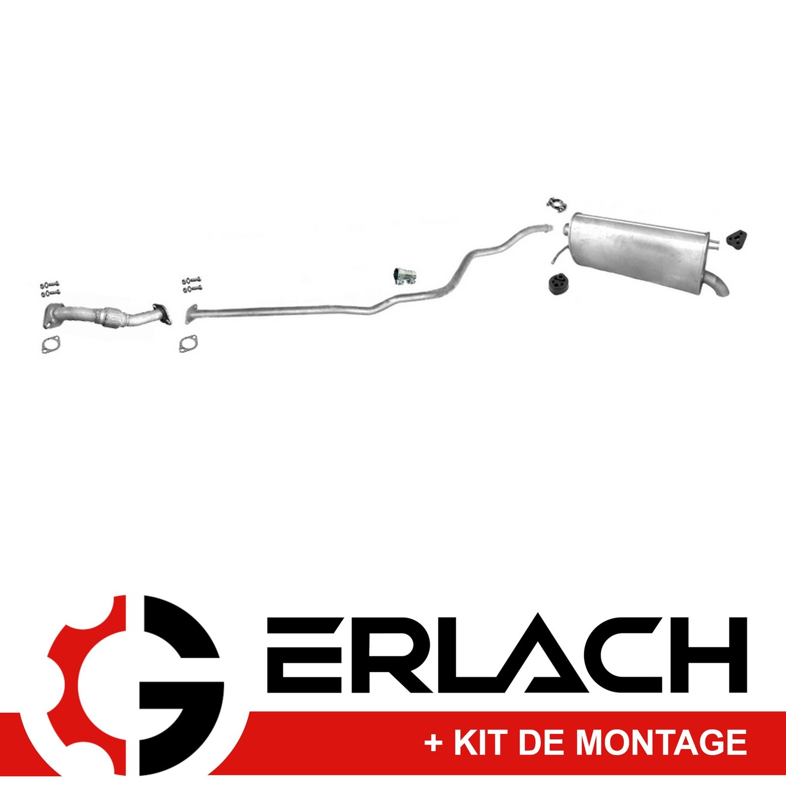 Silencieux d'échappement arrière pour Hyundai i20 1.2 1093 en acier aluminisé