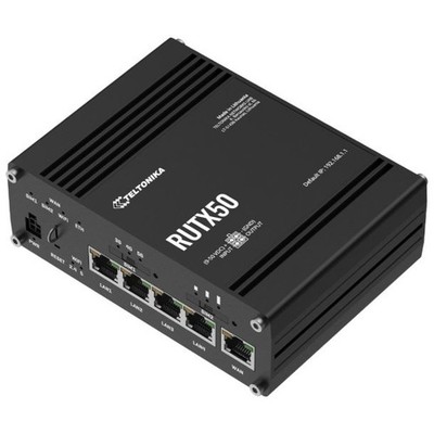 Teltonika RUTX50 5G Industrieller Router Dual SIM Schwarz 5 LAN-Ports