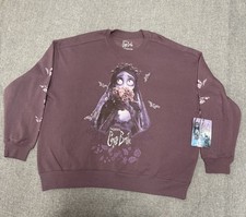 Disney Nightmare Before Christmas Sweatshirt Medium Oversized Purple Emily NWT