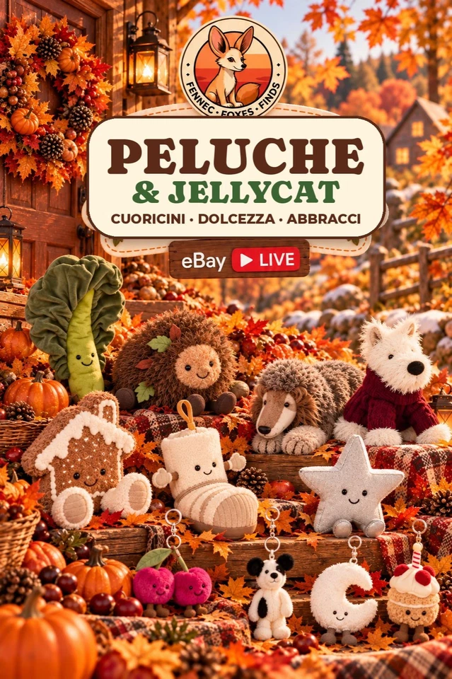 Peluche e Jellycat Fennec and Foxes Finds live del 27/10