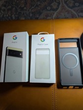 Google Pixel 6 128GB Seafoam Green Unlocked With 2 Cases