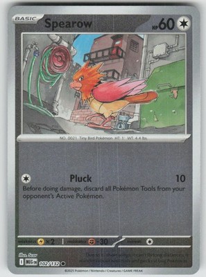Spearow Reverse Holo 102/132 Common Mega Evolution Pokemon NM