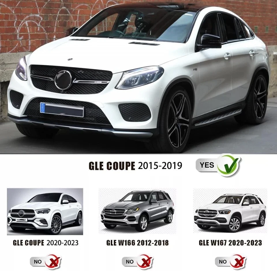 OEM Running Boards for 2016-2019 Mercedes Benz GLE Coupe C292 AMG Nerf Bar Step - Imagem 2 de 4