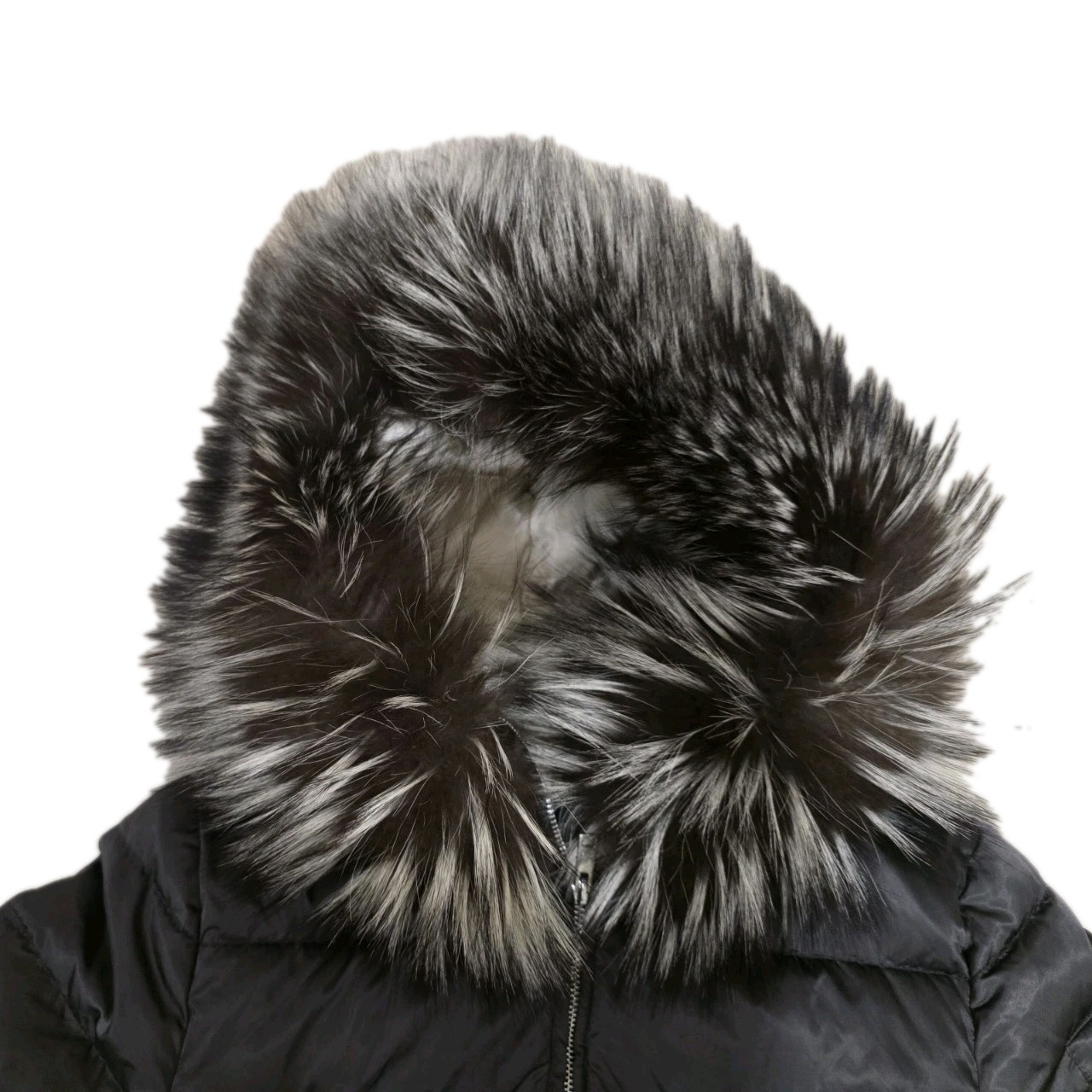 PRADA Womens Puffer Jacket with Fur-Trimmed Hood thumbnail 7