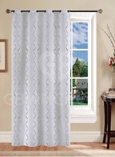 Tendaggio Sally Jacquard Fil Coupé 140x290 cm Semitrasparente Grigio 1 o 2 Telil