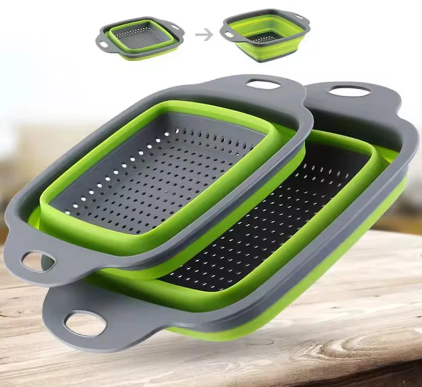 Foldable Vegetable Washing Basket Vegetable Fruit Filter Portable Colander