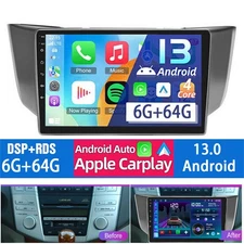 6G+64G For Lexus RX300 RX330 RX350 Android 13 Car Radio Stereo CarPlay GPS Navi