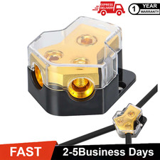 1X Car Audio Splitter Amp Distribution Power 0/2/4 Gauge In 4/6/8 Gauge Out