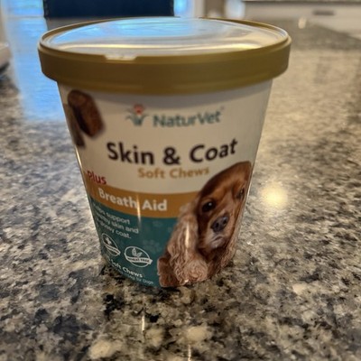 Skin & Coat Soft Chews, Plus Breath Aid, For Dogs, 70 Soft Chews, 5.4 oz (154 g)